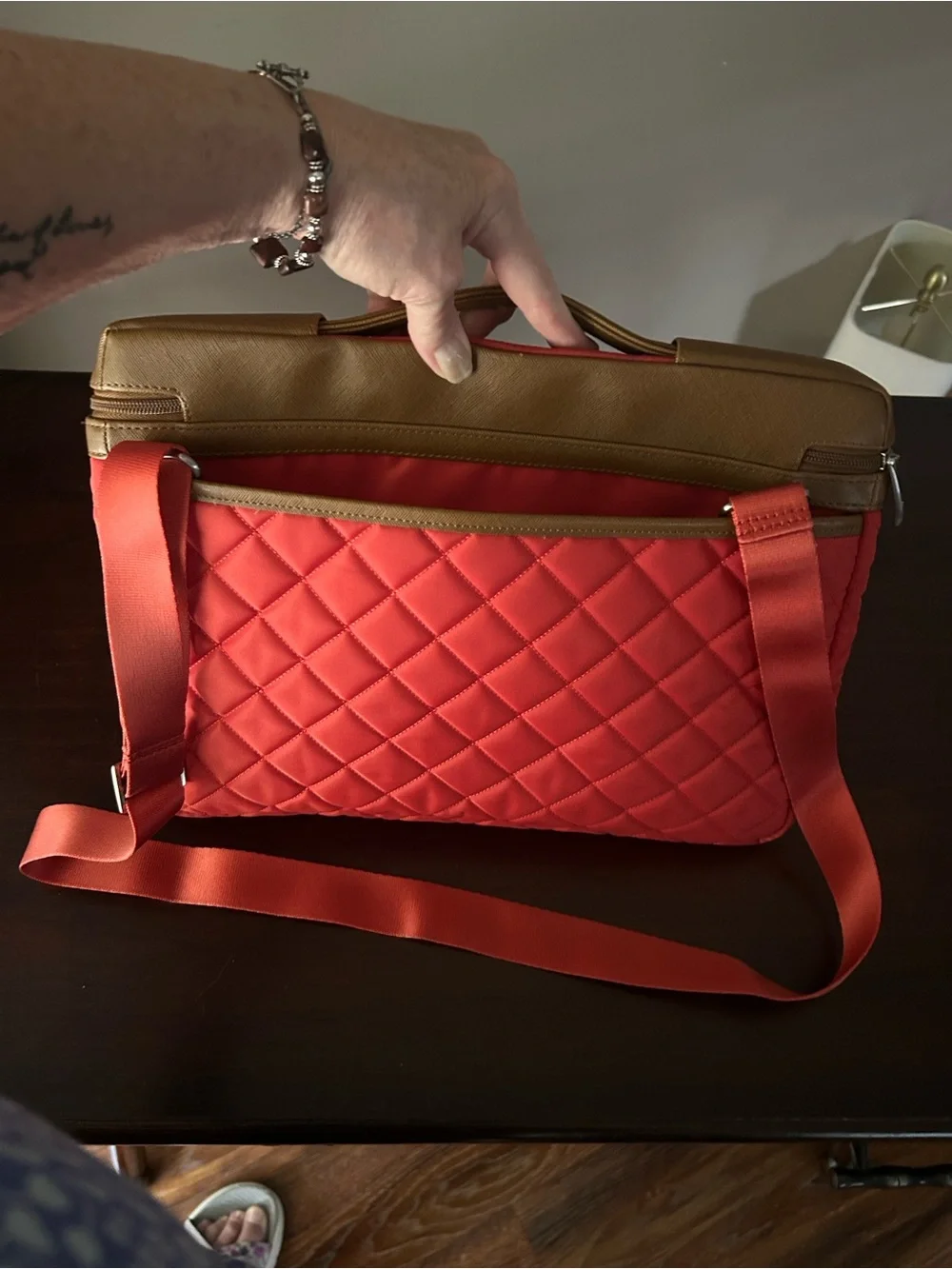 Knomo quilted orange